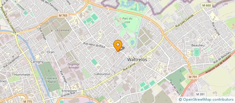 localisation de l'entreprise L.K. SNC à WATTRELOS