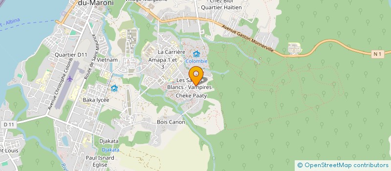 localisation de l'entreprise L.K TP ET LOCATION à SAINT-LAURENT-DU-MARONI