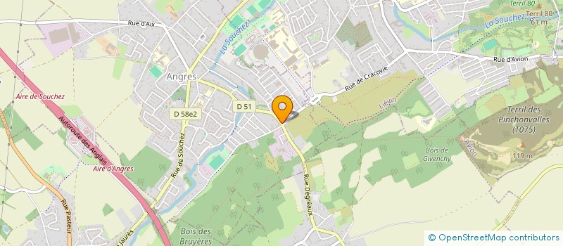 localisation de l'entreprise L&L à ANGRES