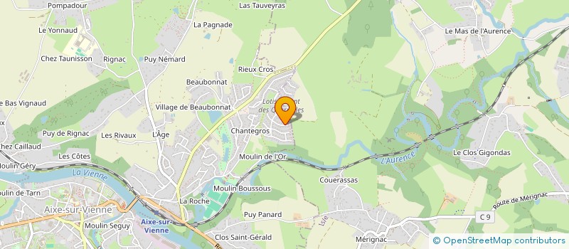 localisation de l'entreprise L.L.B.C. à AIXE-SUR-VIENNE