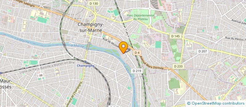 localisation de l'entreprise L&L BATIMENT à CHAMPIGNY-SUR-MARNE