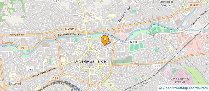 localisation de l'entreprise L.L.C. IMMO  BRIVE-LA-GAILLARDE