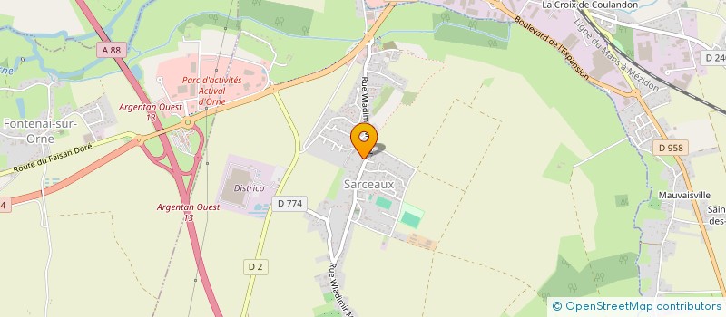 localisation de l'entreprise L.L. ELECTRICITE à SARCEAUX