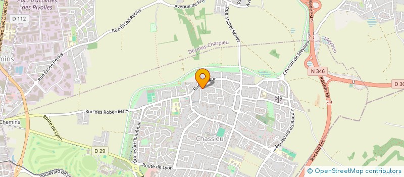 localisation de l'entreprise L.L.N.  CHASSIEU