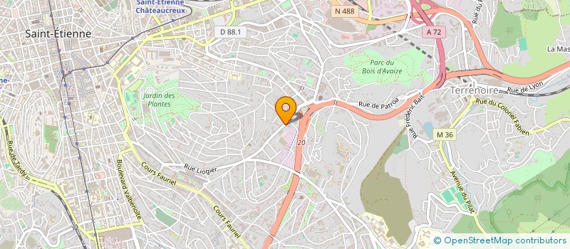 localisation de l'entreprise L.L.R TRANSPORTS  ANDREZIEUX-BOUTHEON