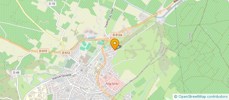 localisation de l'entreprise L.L.T.  THUIR