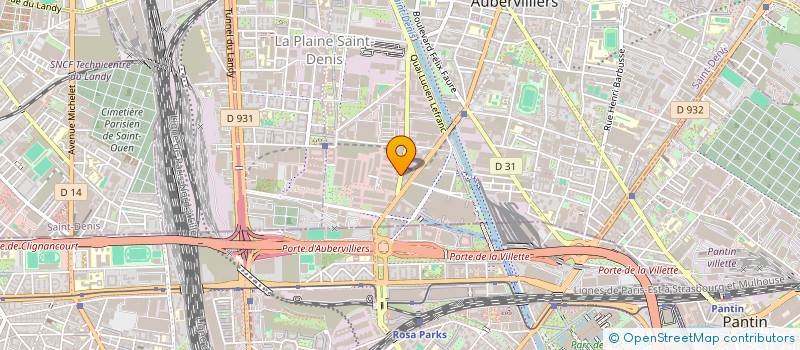 localisation de l'entreprise L M à AUBERVILLIERS