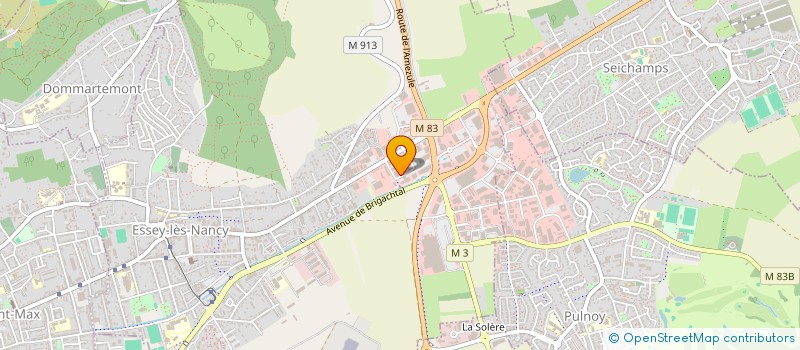 localisation de l'entreprise L M A à ESSEY-LES-NANCY