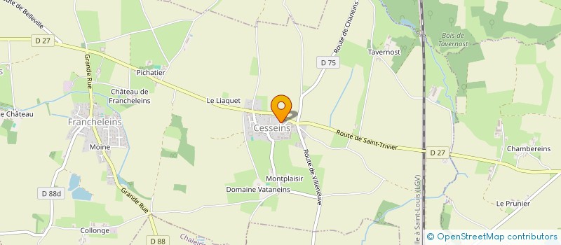 localisation de l'entreprise L.M ARTISTE à FRANCHELEINS