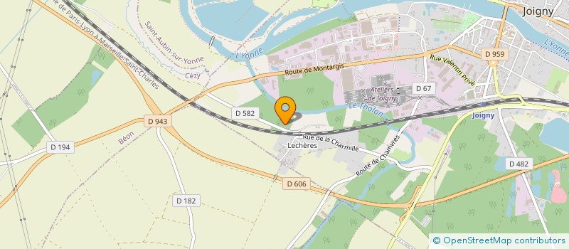 localisation de l'entreprise L.M. AUGER à JOIGNY