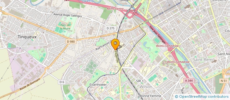 localisation de l'entreprise L.M.B.  REIMS