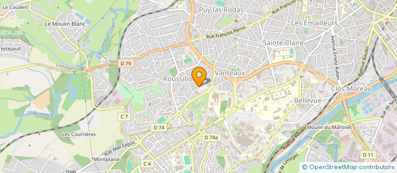 localisation de l'entreprise L.M.B.P. à LIMOGES