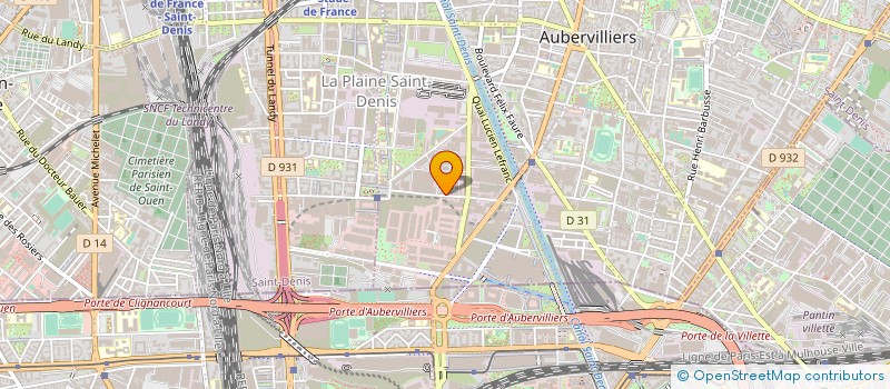 localisation de l'entreprise L M C DIFFUSION  AUBERVILLIERS