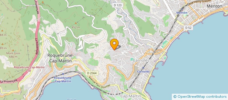 localisation de l'entreprise L.M.D. à ROQUEBRUNE-CAP-MARTIN