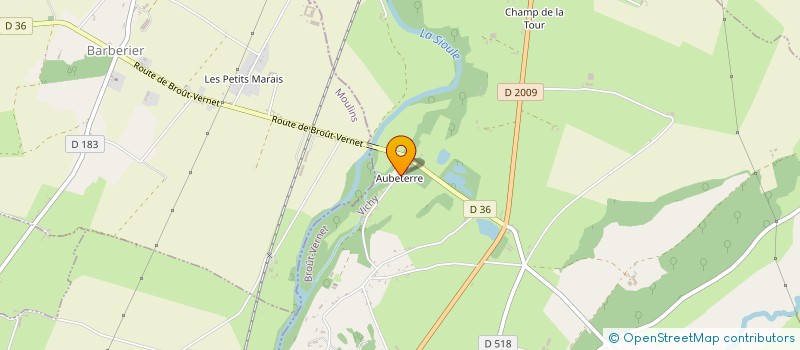 localisation de l'entreprise L M D  BROUT-VERNET