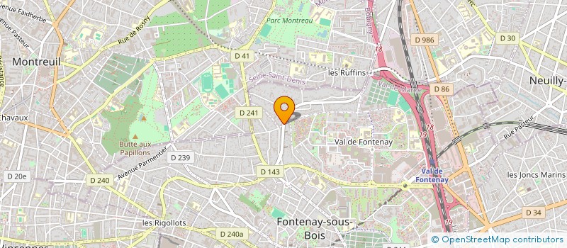 localisation de l'entreprise L.M.D. à FONTENAY-SOUS-BOIS