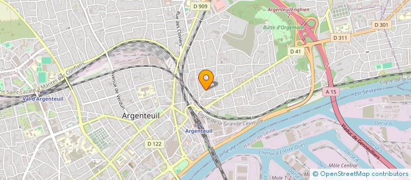 localisation de l'entreprise L M E  ARGENTEUIL