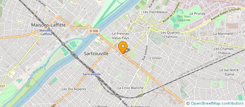 localisation de l'entreprise L.M FERMETURES à SARTROUVILLE