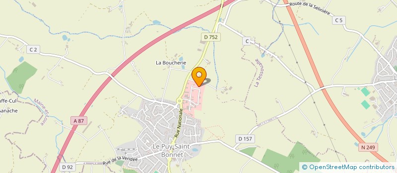 localisation de l'entreprise L.M. GABORIAU-SOULARD à CHOLET
