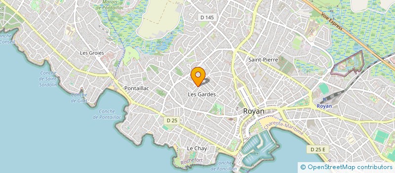 localisation de l'entreprise L.M.J.C  ROYAN