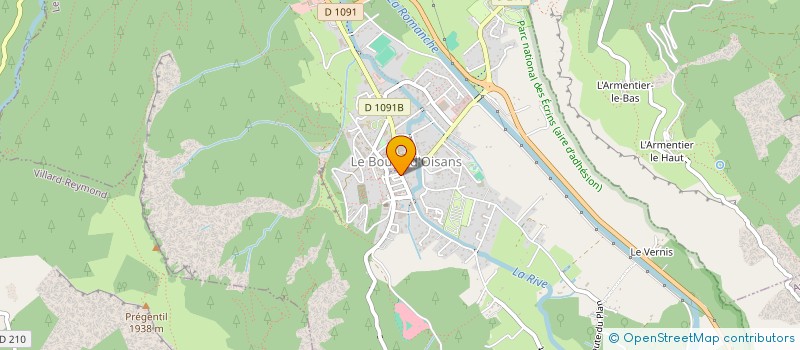 localisation de l'entreprise L.M.J.D.  LE BOURG-D'OISANS