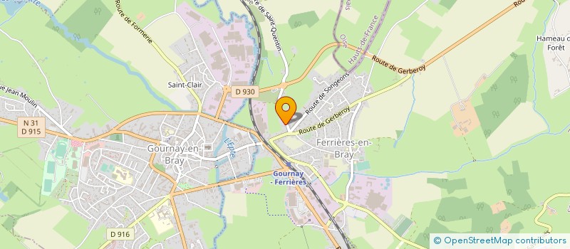 localisation de l'entreprise L.M.L.J.  FERRIERES-EN-BRAY