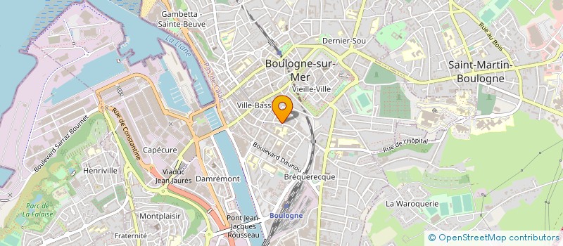 localisation de l'entreprise L.M.N. COIFFURE à BOULOGNE-SUR-MER