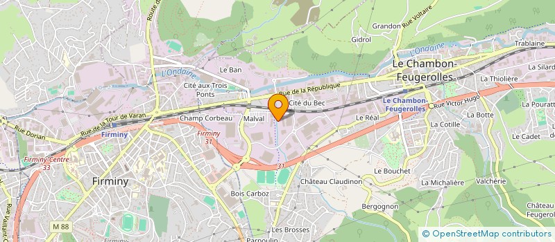 localisation de l'entreprise L.M.P. (LOCATION MALAXEURS POMPES A BETON) ETS GIL ARMANDO à LE CHAMBON-FEUGEROLLES