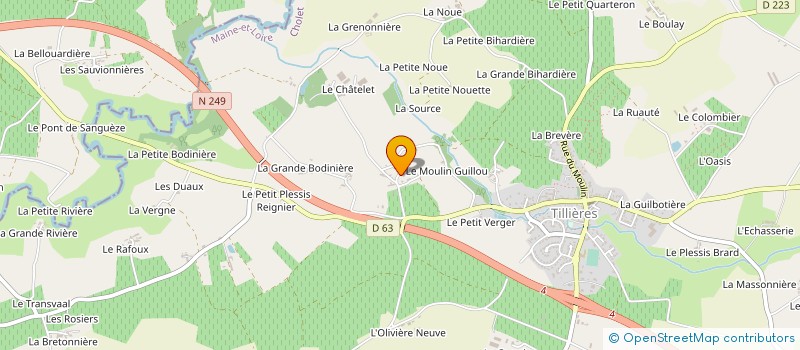 localisation de l'entreprise L.M. PEINTURE à SEVREMOINE