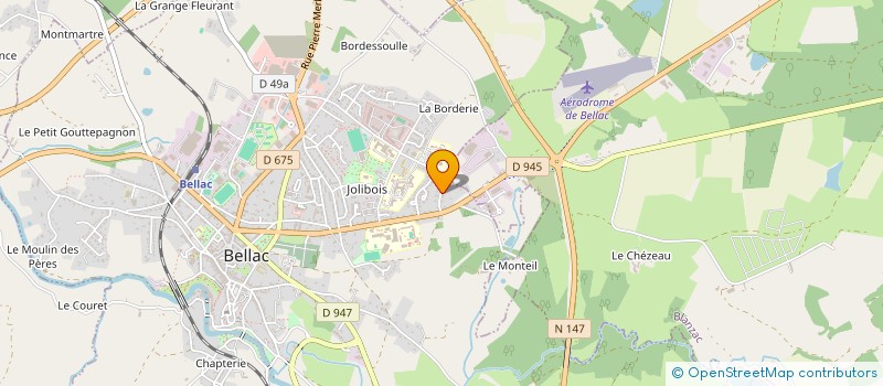 localisation de l'entreprise L.M PISCINE  BELLAC