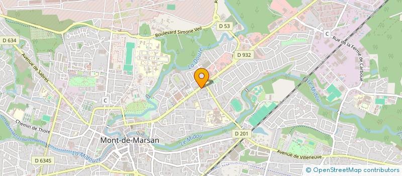 localisation de l'entreprise L.M REPASSER  MONT-DE-MARSAN