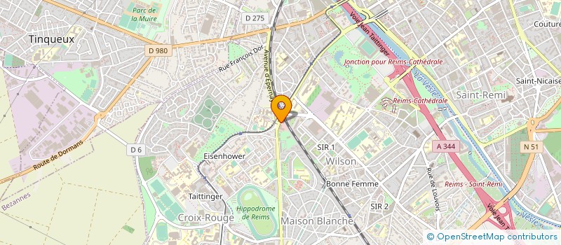 localisation de l'entreprise L M S  REIMS