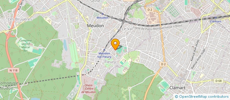 localisation de l'entreprise L.M.V.H.  MEUDON