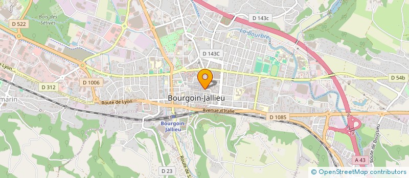 localisation de l'entreprise L.M.V.I.  BOURGOIN-JALLIEU