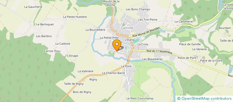 localisation de l'entreprise L.N.D.A  GENILLE