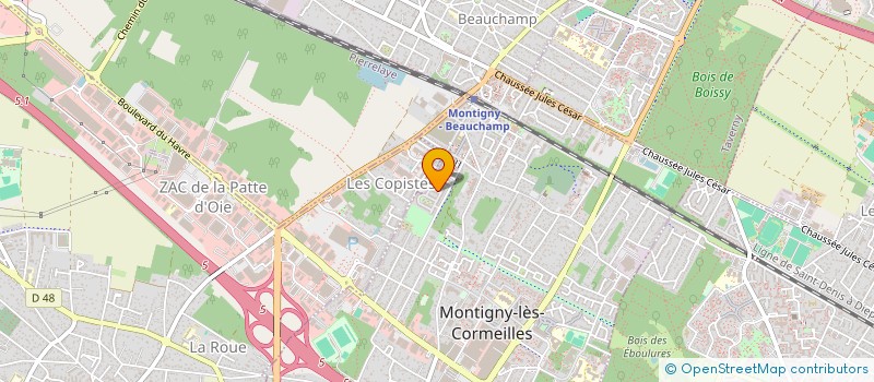 localisation de l'entreprise L.N.T 95 à MONTIGNY-LES-CORMEILLES