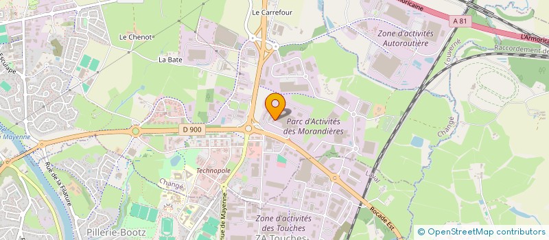 localisation de l'entreprise L.N.U.F. LAVAL à CHANGE