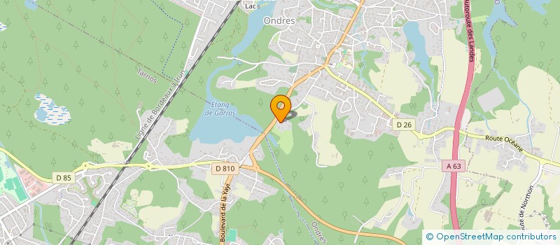 localisation de l'entreprise L'O2 à ONDRES