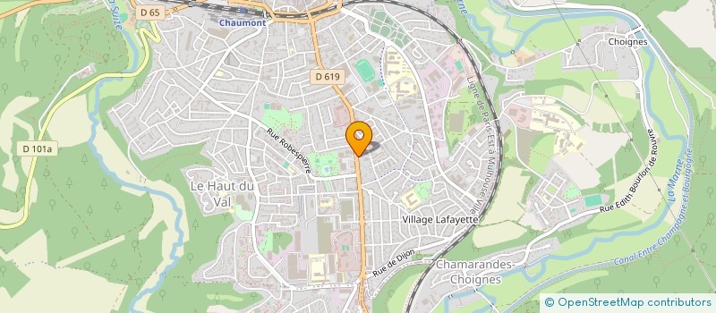 localisation de l'entreprise L'OASIS à CHAUMONT