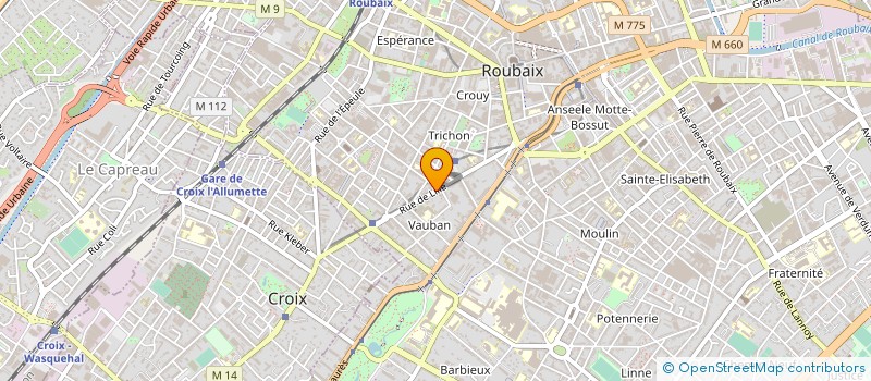 localisation de l'entreprise L OASIS à ROUBAIX