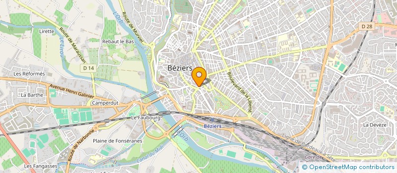 localisation de l'entreprise L'OASIS à BEZIERS