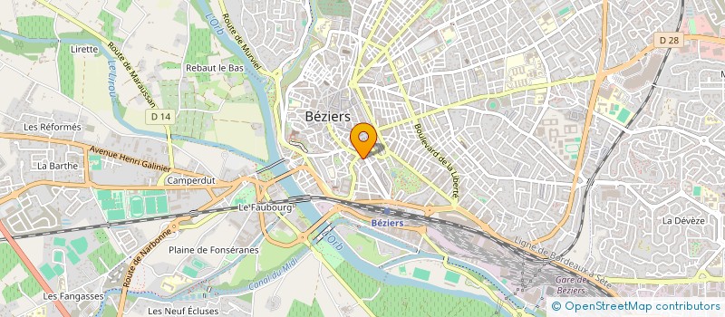 localisation de l'entreprise L'OASIS à BEZIERS