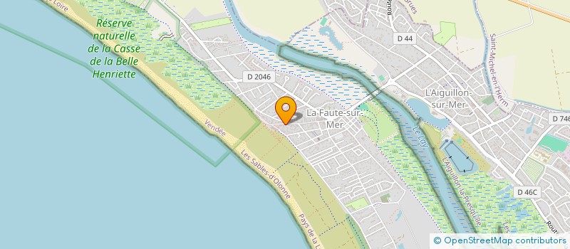 localisation de l'entreprise L'OASIS à L'AIGUILLON-LA-PRESQU'ILE
