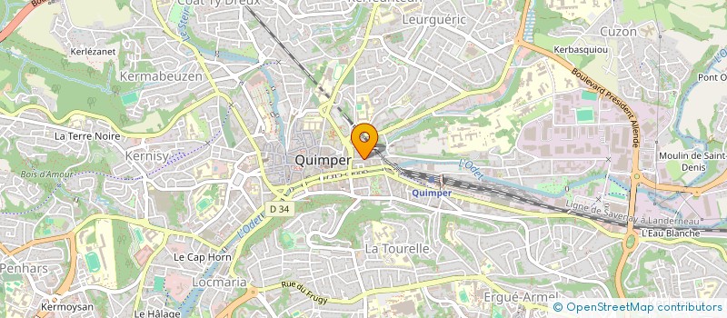 localisation de l'entreprise L'OASIS  QUIMPER