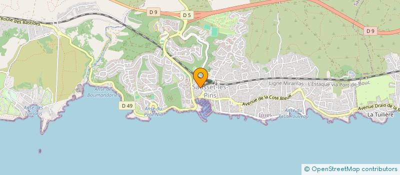 localisation de l'entreprise L'OBLADE  SAUSSET-LES-PINS