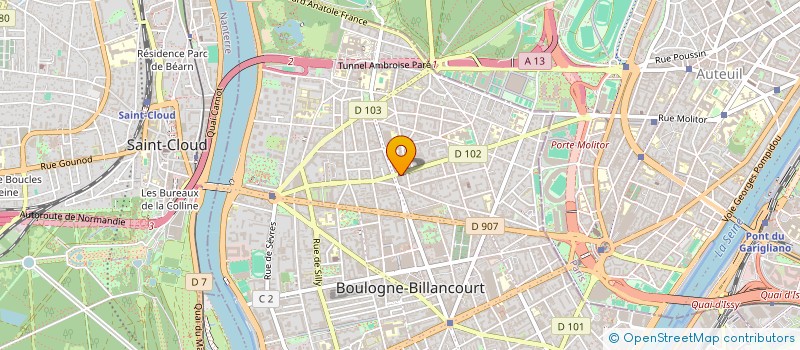 localisation de l'entreprise L'OBSERVATOIRE DU THE  BOULOGNE-BILLANCOURT