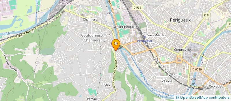 localisation de l'entreprise L'OBSIDIENNE  COULOUNIEIX-CHAMIERS