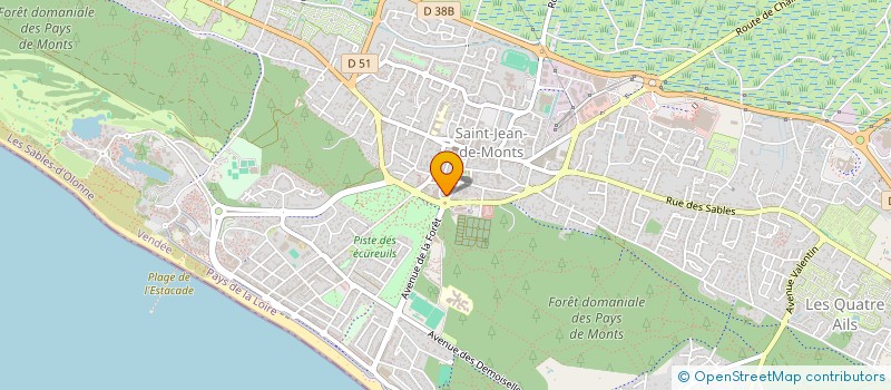 localisation de l'entreprise L'OCEAN  SAINT-JEAN-DE-MONTS