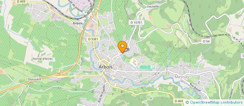 localisation de l'entreprise L'OCTAVIN à ARBOIS