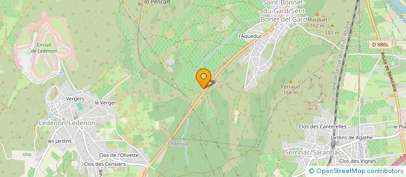 localisation de l'entreprise L'ODCB ENTREPRISE  SAINT-BONNET-DU-GARD